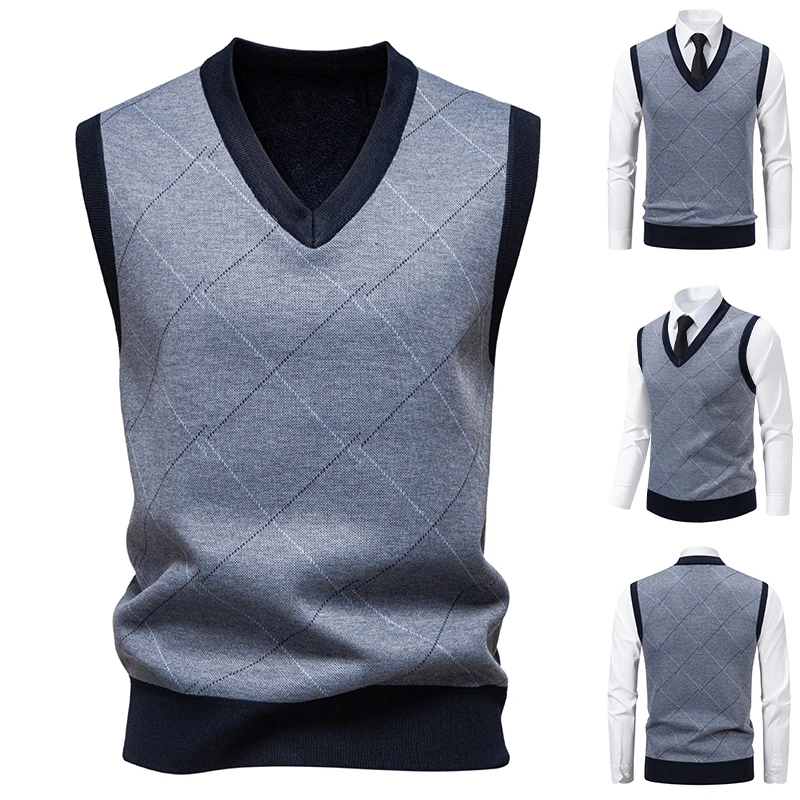 Suéter cálido de punto para ho - Men'S Fashion V Neck Sweater reseña y precio