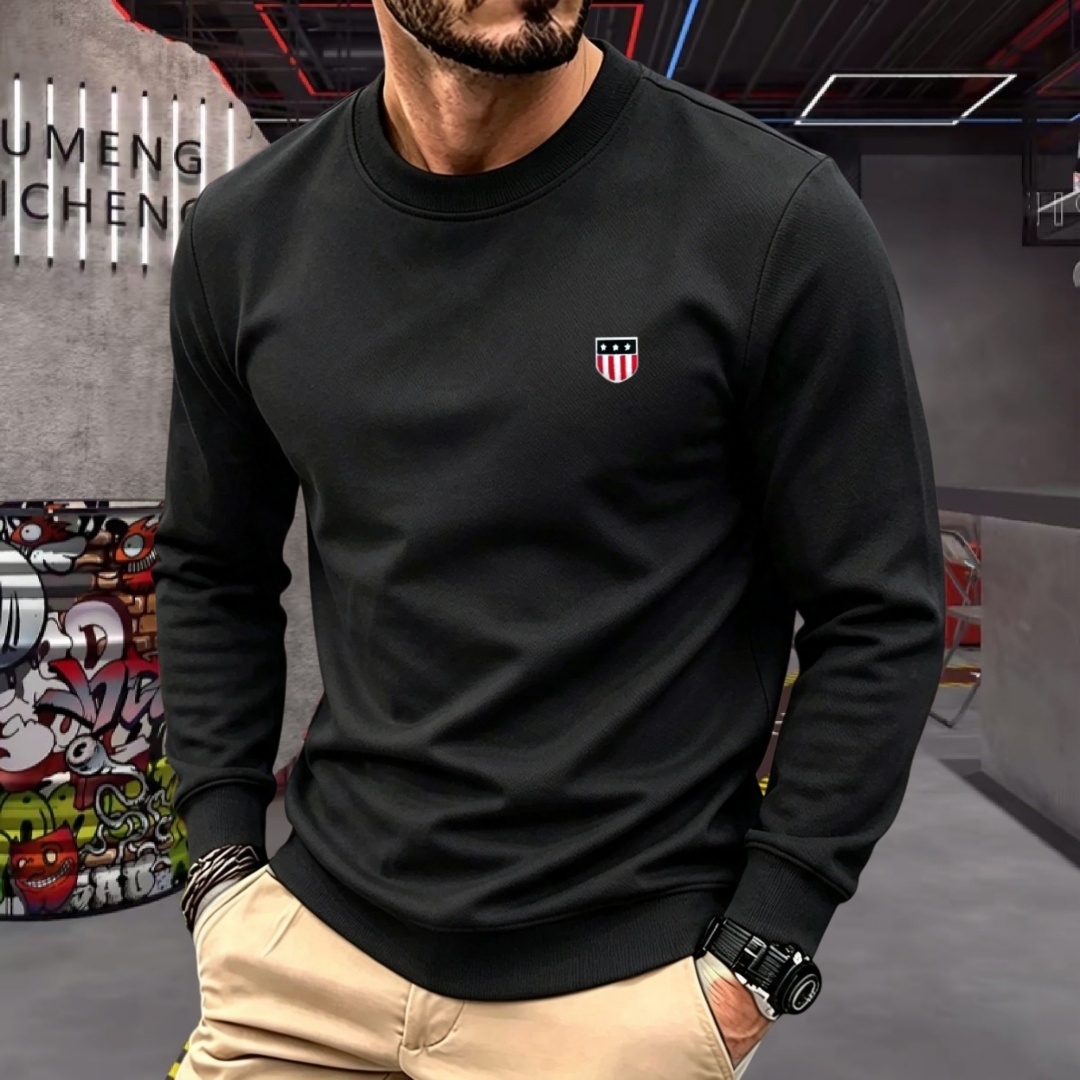Camiseta de manga larga con cu - Mens Fashion Top reseña y precio